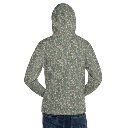 wildflower meadow floral pattern hoodie