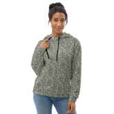 wildflower meadow floral pattern hoodie