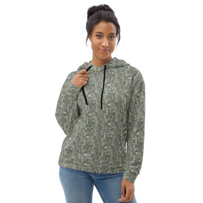 wildflower meadow floral pattern hoodie