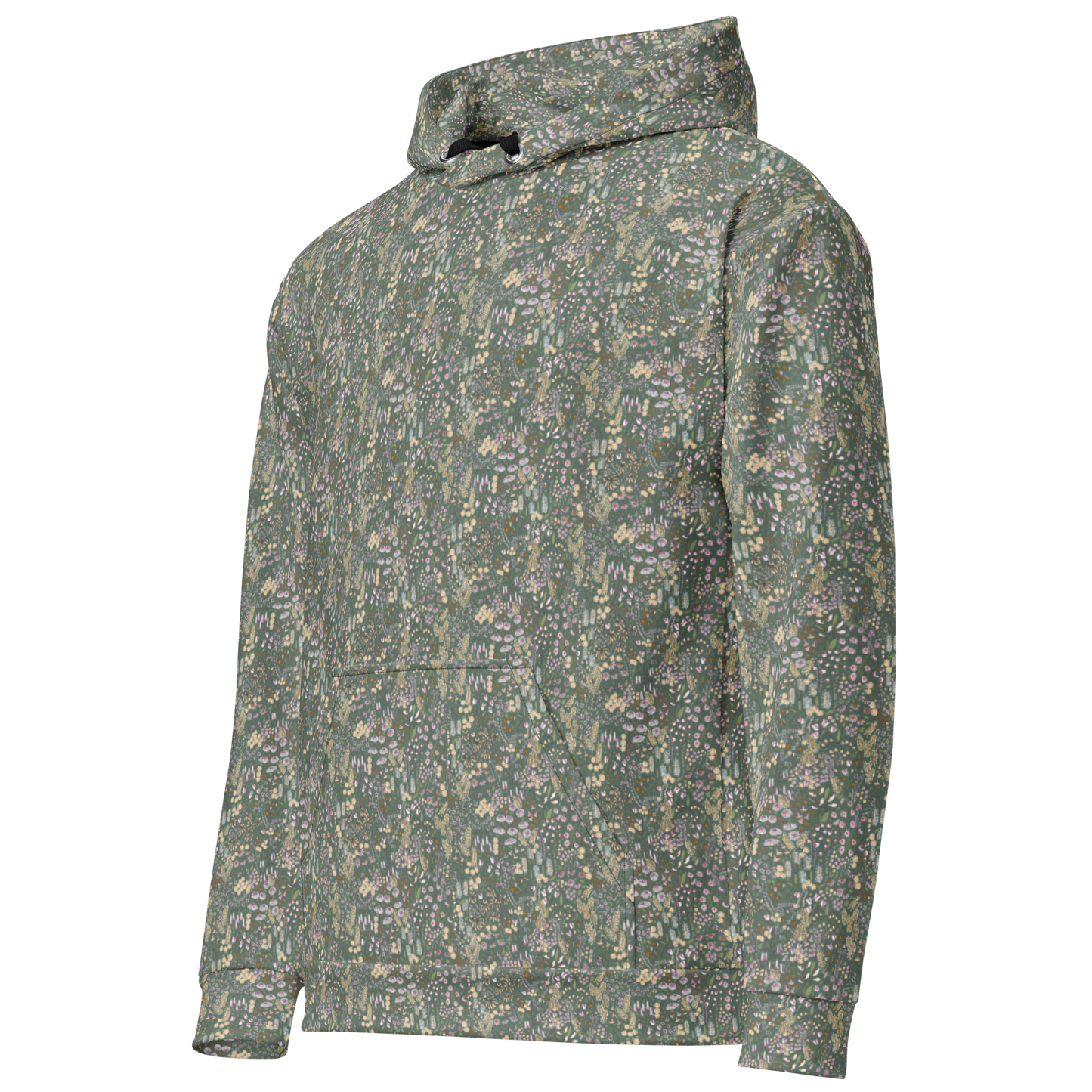 wildflower meadow floral pattern hoodie