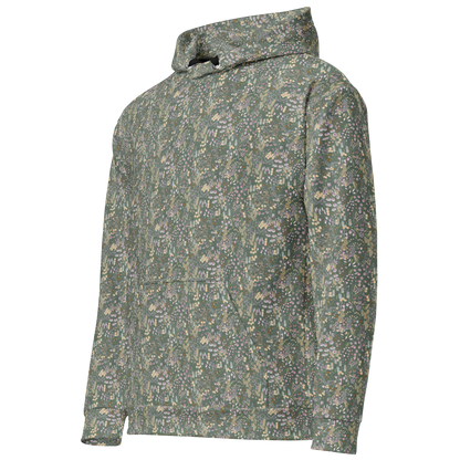 wildflower meadow floral pattern hoodie