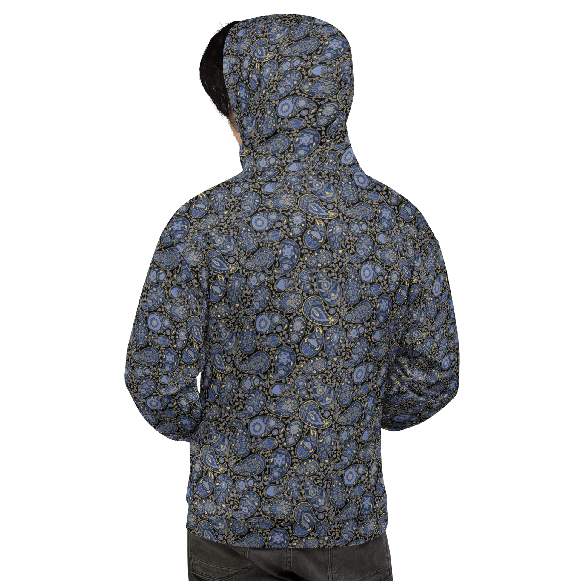 Paisley Pattern Hoodie  Storm Luxe Unisex Floral Sweatshirt