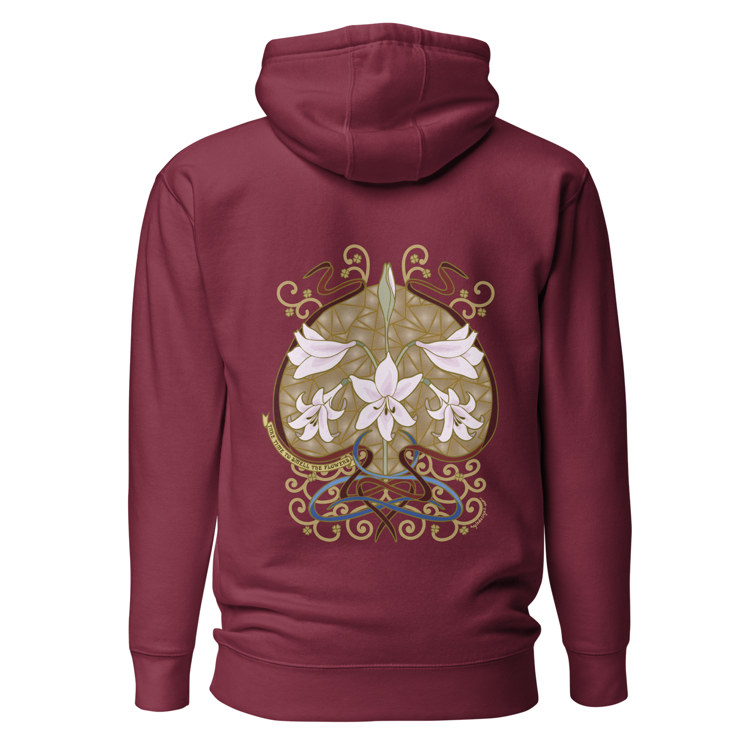 Belladonna Art Hoodie maroon