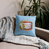 canned sardines (blue) pillow