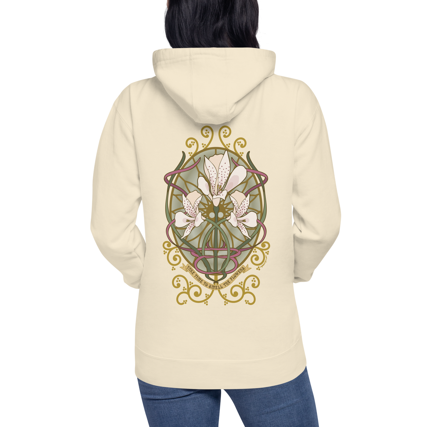 Alstroemeria Hoodie - Art Nouveau Vibe for Every Occasion