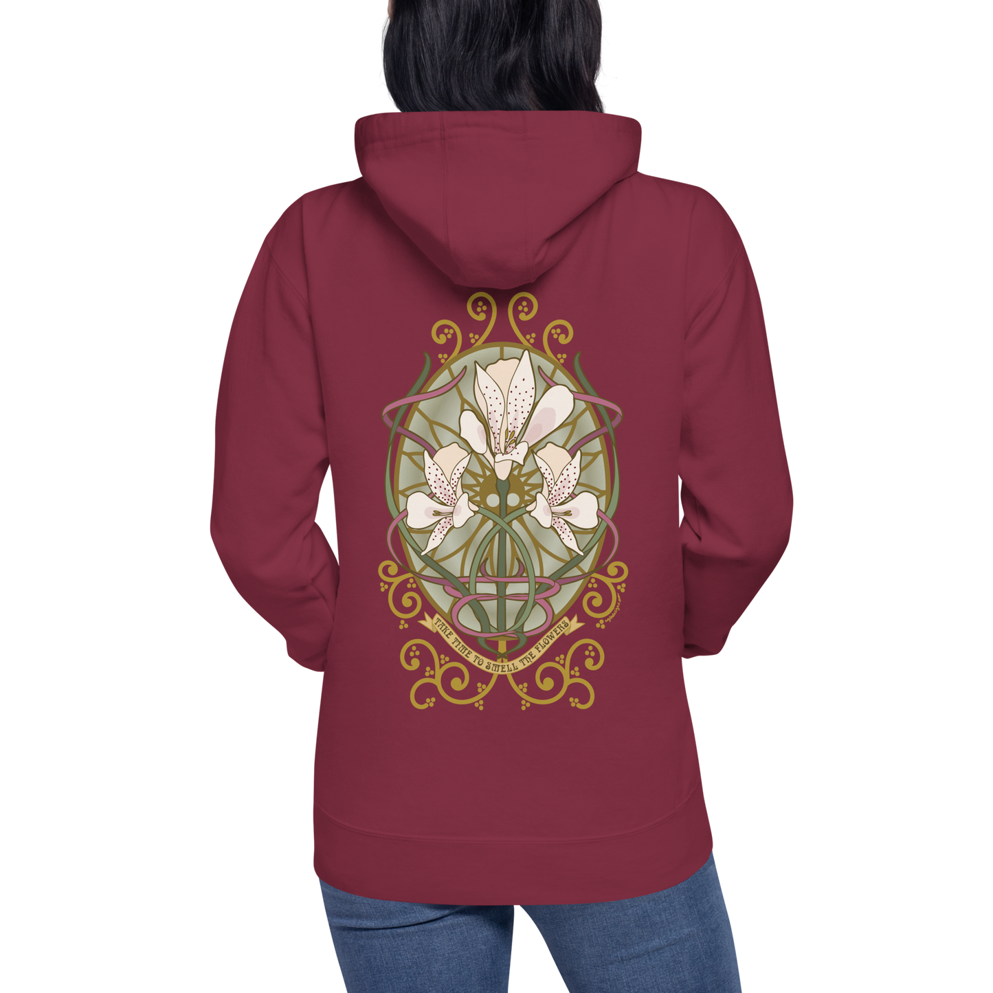 Alstroemeria Hoodie - Art Nouveau Vibe for Every Occasion