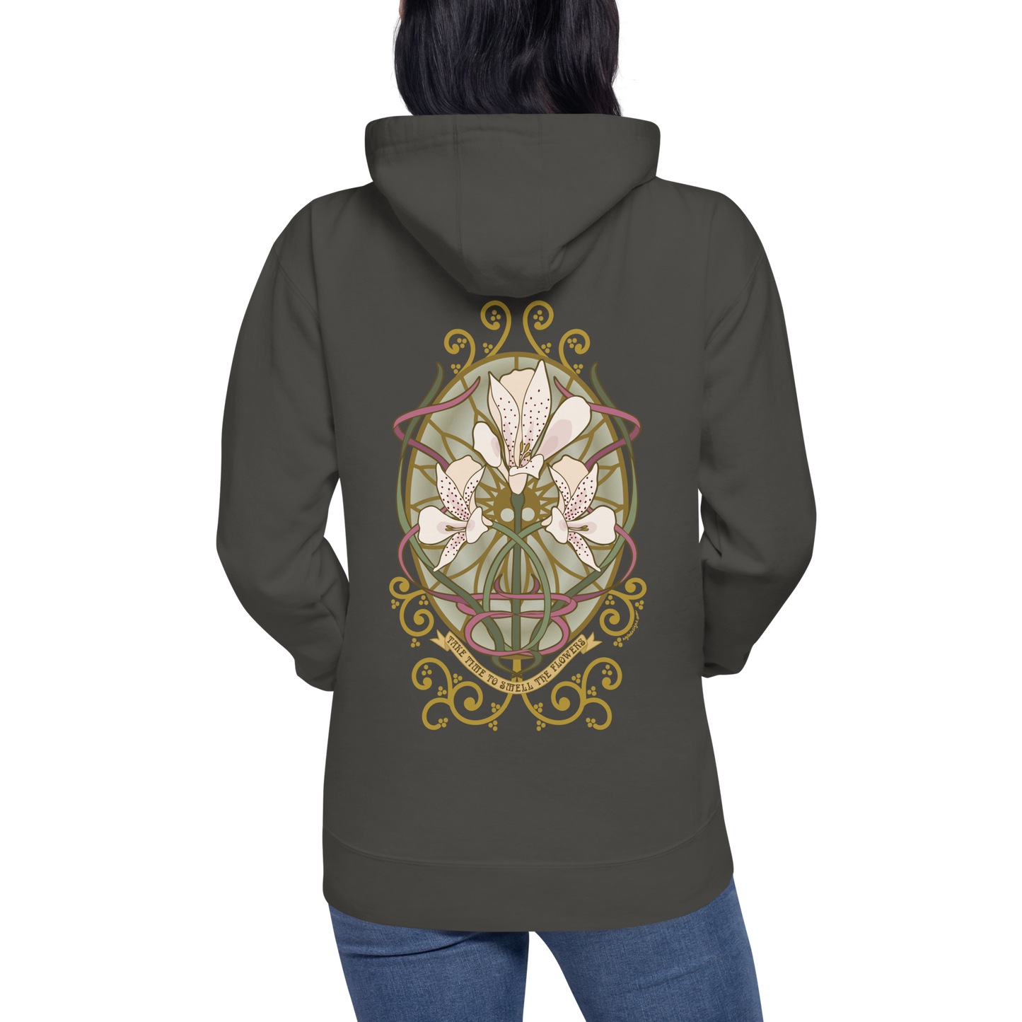 Alstroemeria Hoodie - Art Nouveau Vibe for Every Occasion
