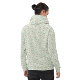 male model back view of paisley field winter hoodie