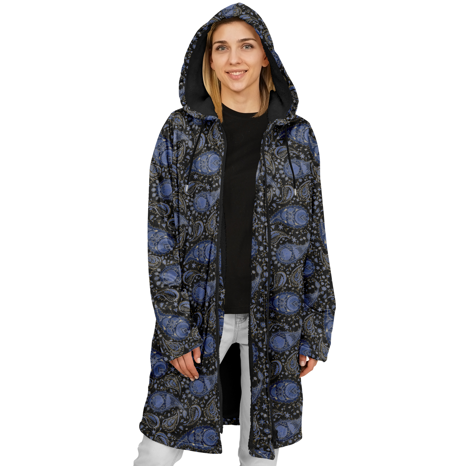 Paisley Field Zipper Cloak