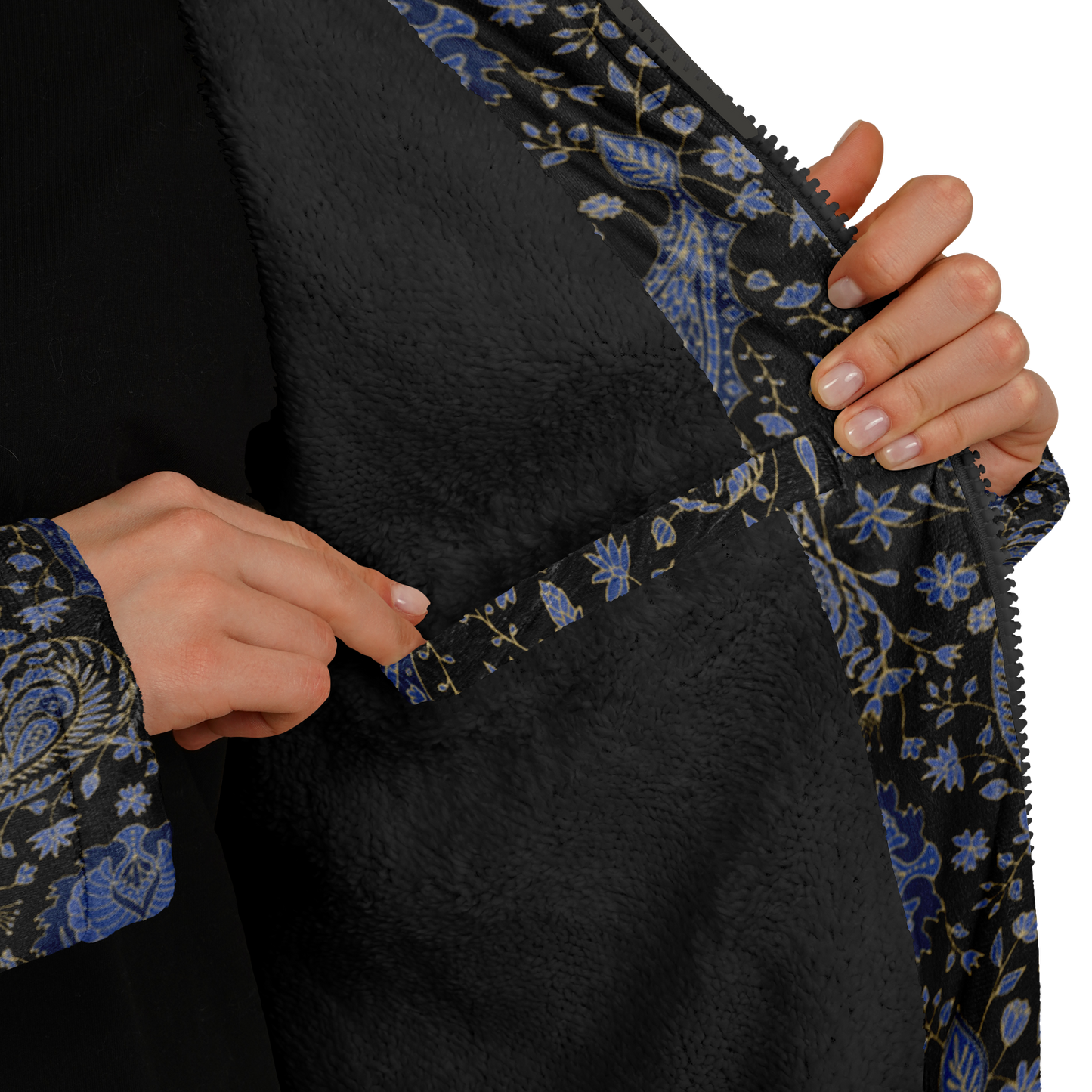 Paisley Field Zipper Cloak