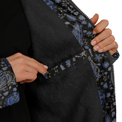 Paisley Field Zipper Cloak