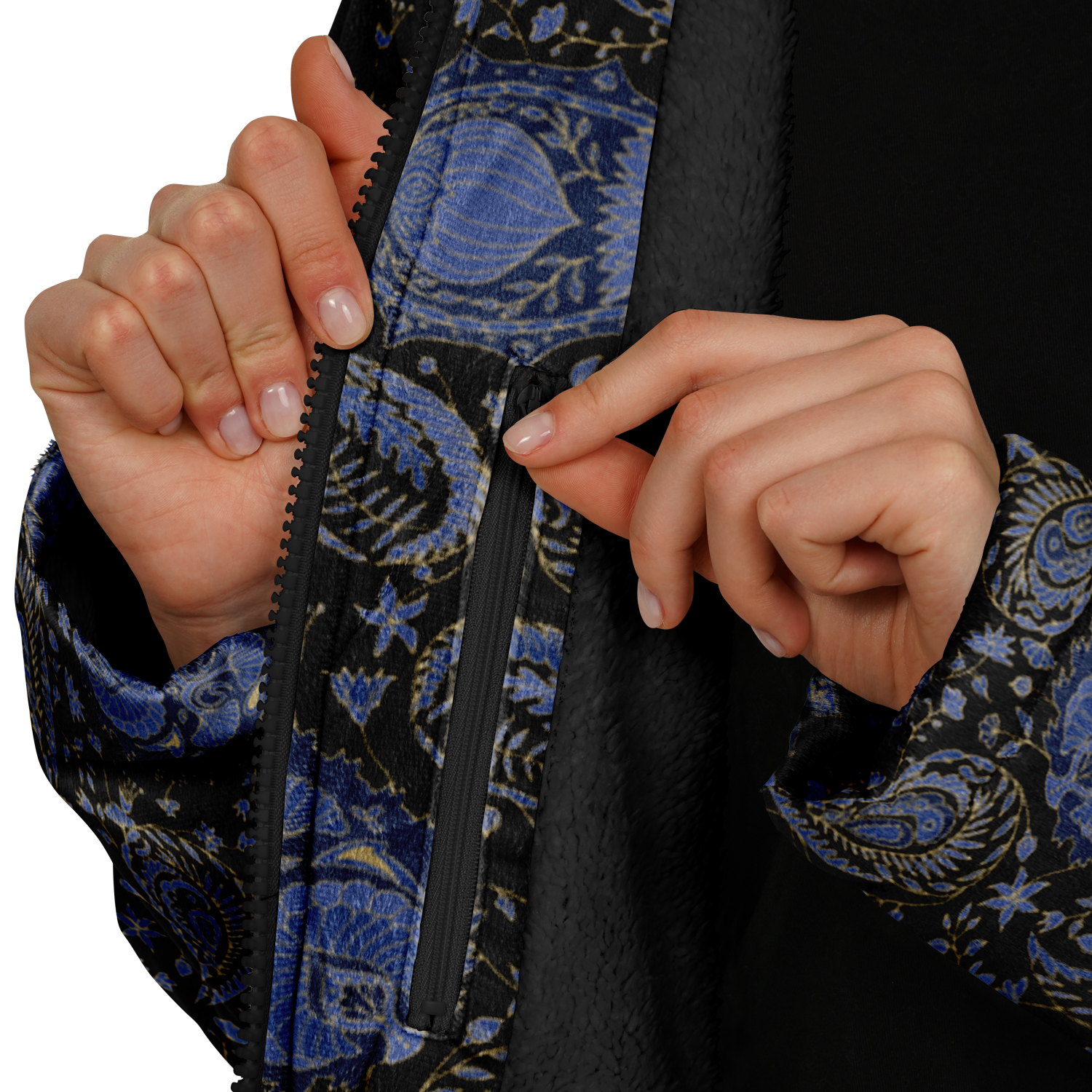 Paisley Field Zipper Cloak