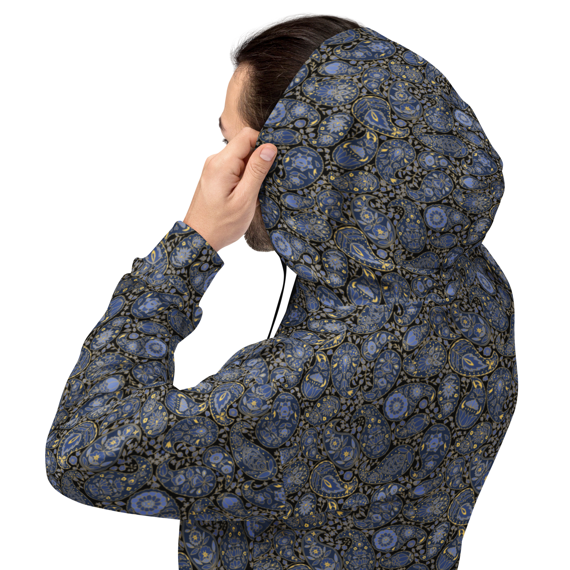 Paisley Pattern Hoodie  Storm Luxe Unisex Floral Sweatshirt