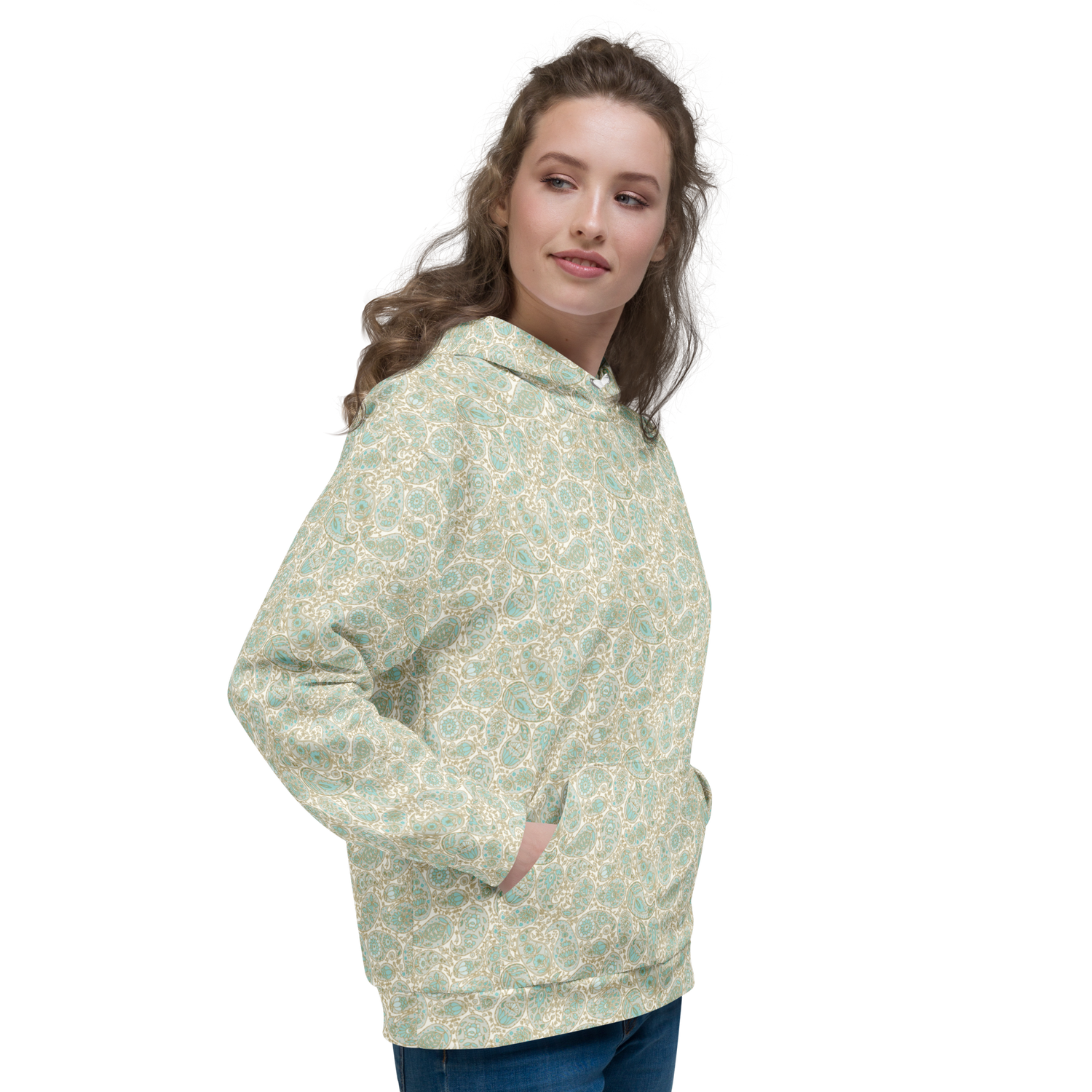 Paisley Storm Moss Hoodie – Premium Comfort & Timeless Style