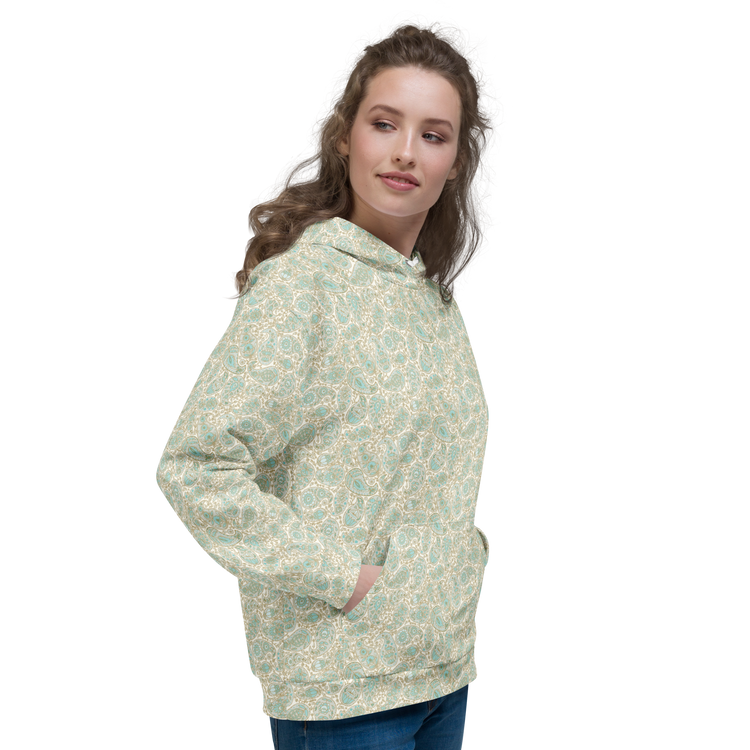 Paisley Storm Moss Hoodie – Premium Comfort & Timeless Style