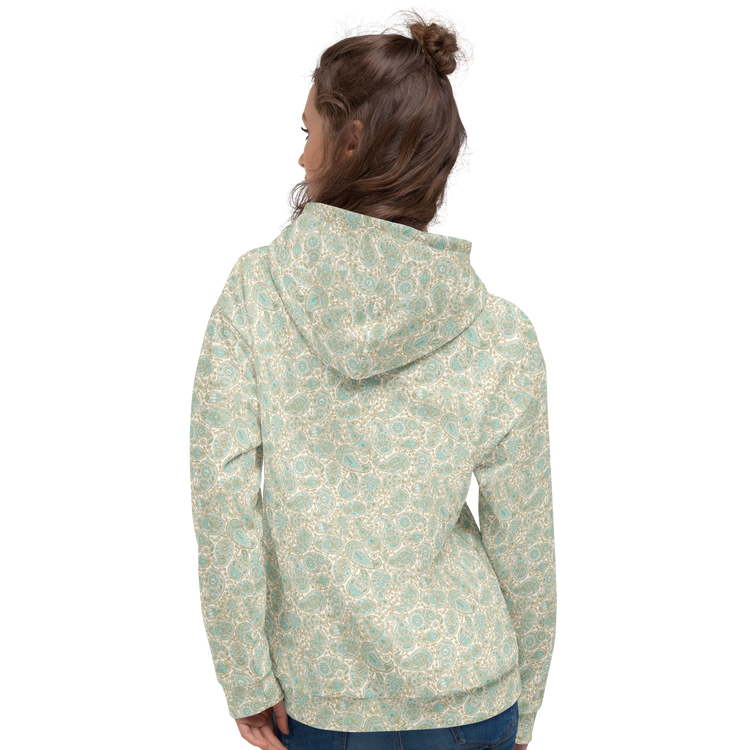 Paisley Storm Moss Hoodie – Premium Comfort & Timeless Style