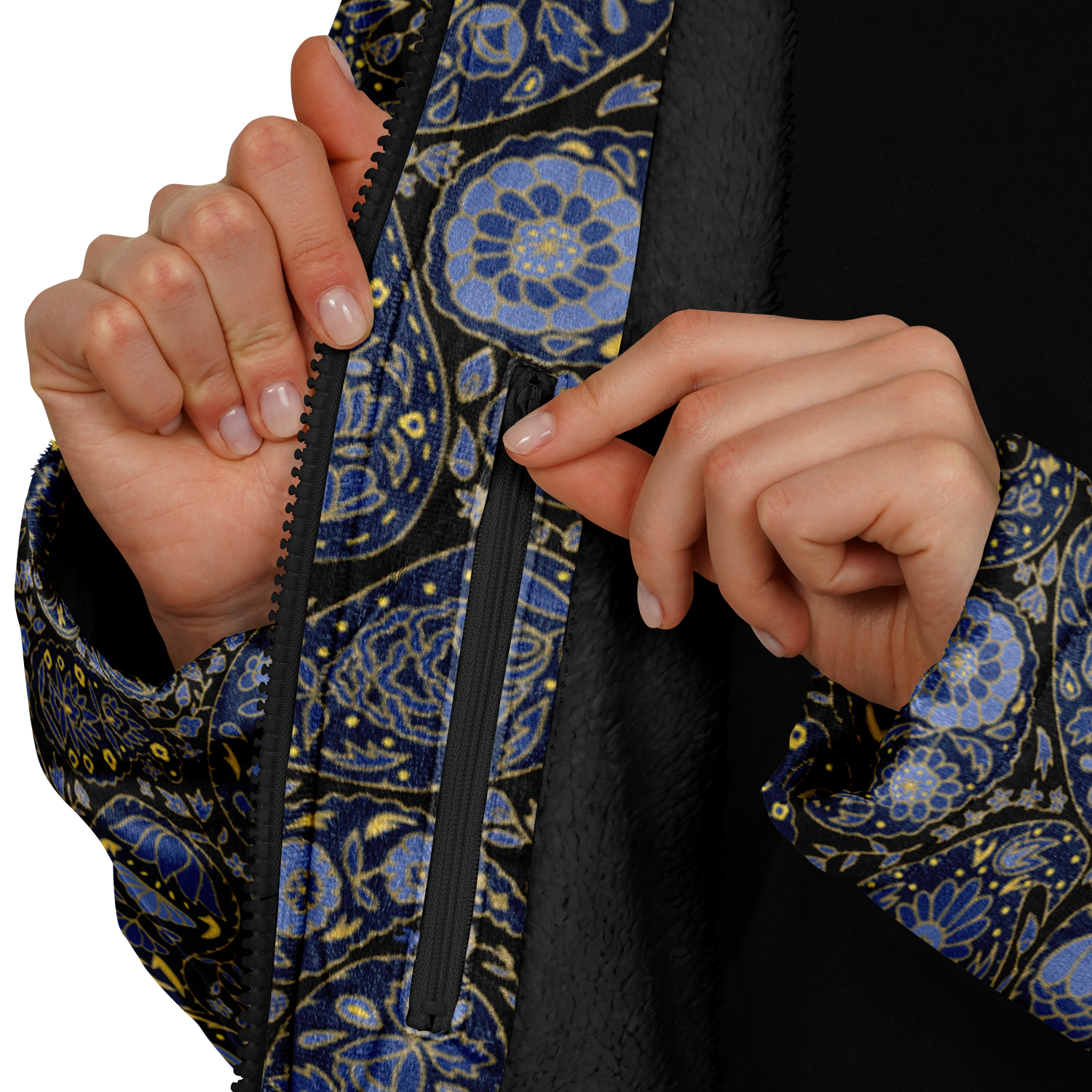 paisley storm zipper cloak